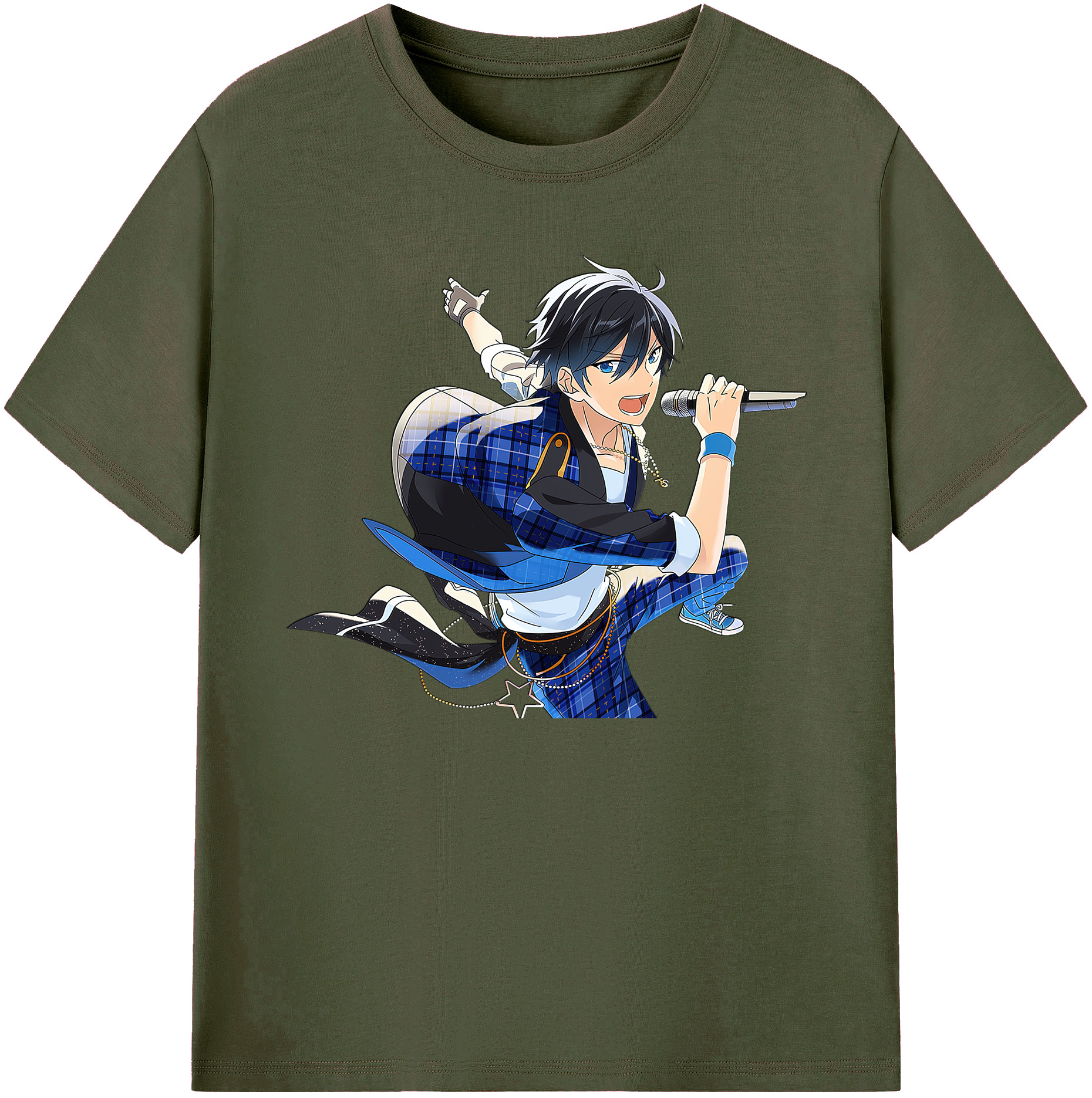 （画像用） あんさんぶるスターズ! Ensemble Stars 綿100％ メンズ半袖Tシャツ｜肌触りやわらか＆通気性